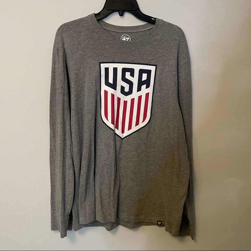 USA crest long sleeve tee